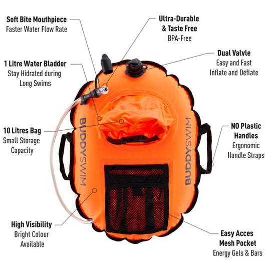 Buddyswim Hydrastation PRO Buoy Orange