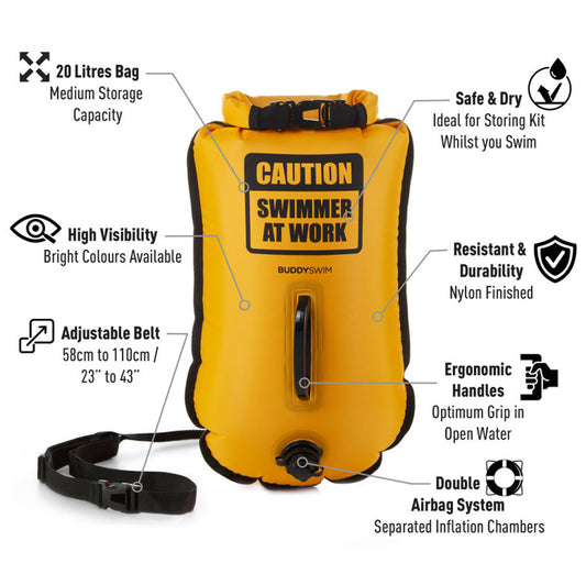 Buddyswim Dry Bag Buoy CSW 20LT Yellow
