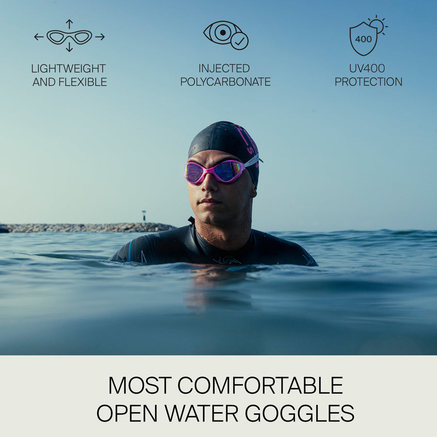 BuddySwim Ozean Swim Goggles Black-Orange/Orange
