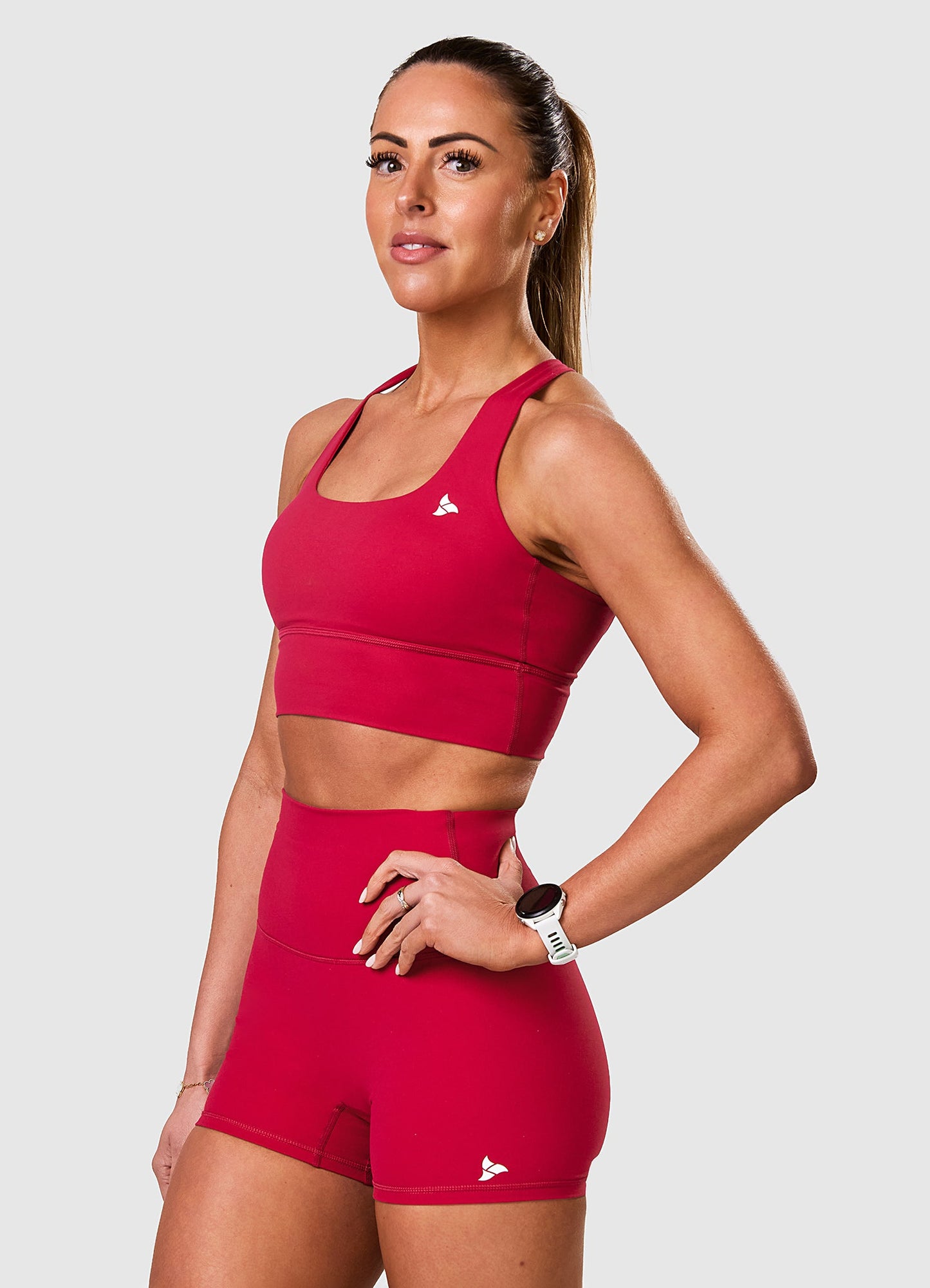 ROXI Cross-Back Sports Bra BERRY