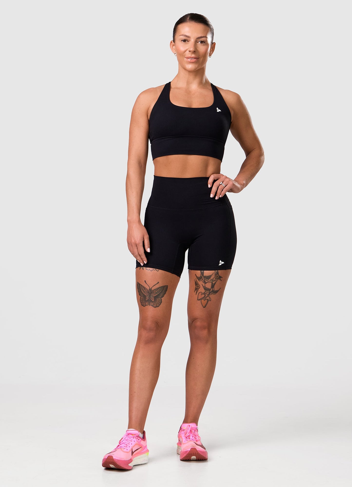 ROXI Cross-Back Sports Bra BLACK EDITION