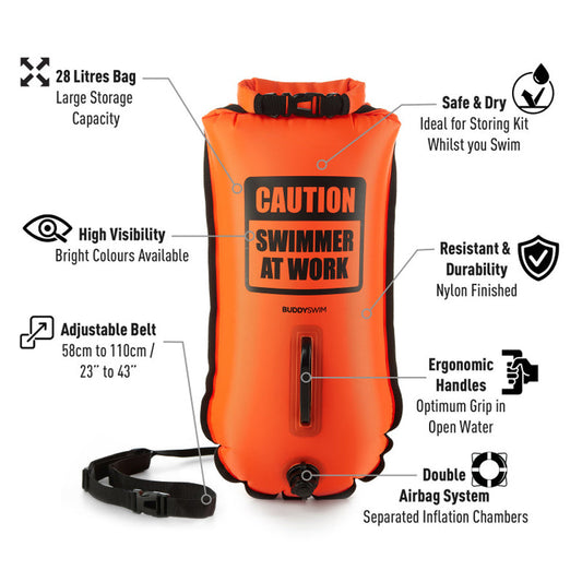 Buddyswim Dry Bag Buoy CSW 28LT Orange