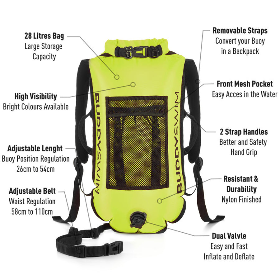 Buddyswim Buoy Drybag Backpack Yellow