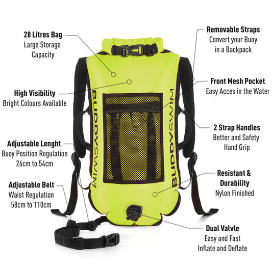 Buddyswim Buoy Drybag Backpack Yellow