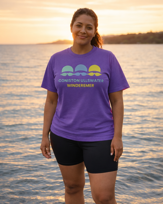 Wild & Berry Swim 3 Lakes One Swimmer Women's Casual T-Shirt