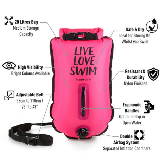 Buddyswim Dry Bag Buoy LLS 20LT Pink