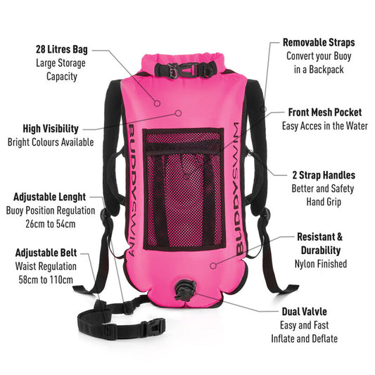 Buddyswim Buoy Drybag Backpack Pink