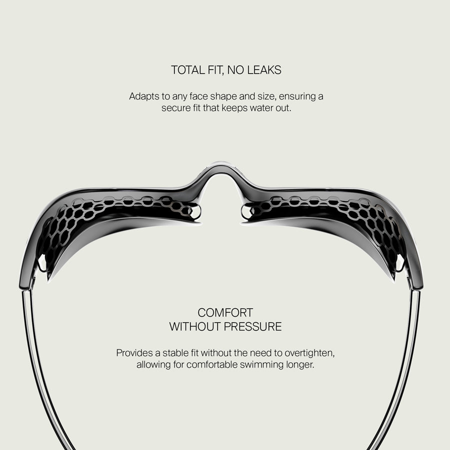 BuddySwim OzeanX Swim Goggles White/Blue Mirror