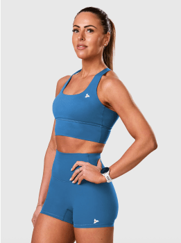 women’s Hyrox shorts and bra in teal